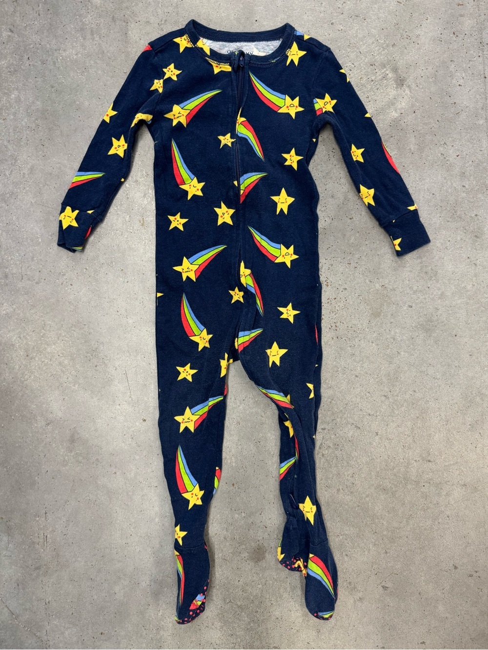 Old Navy Baby Shooting Star Footed Pajamas 18-24 Months
